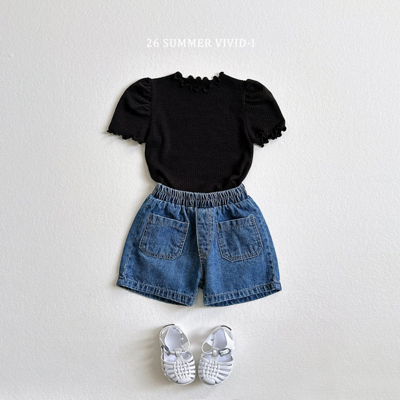 Vivid I - Korean Children Fashion - #kidzfashiontrend - Shirring Puff Frill Tee - 11