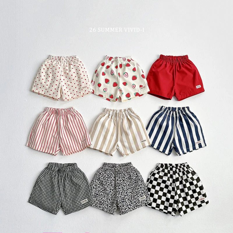 Vivid I - Korean Children Fashion - #littlefashionista - Point Label Shorts