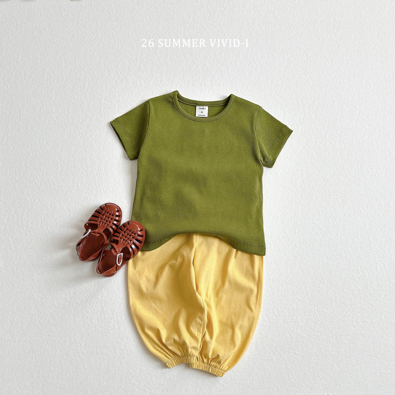 Vivid I - Korean Children Fashion - #littlefashionista - Pastel Ribbed Tee - 12