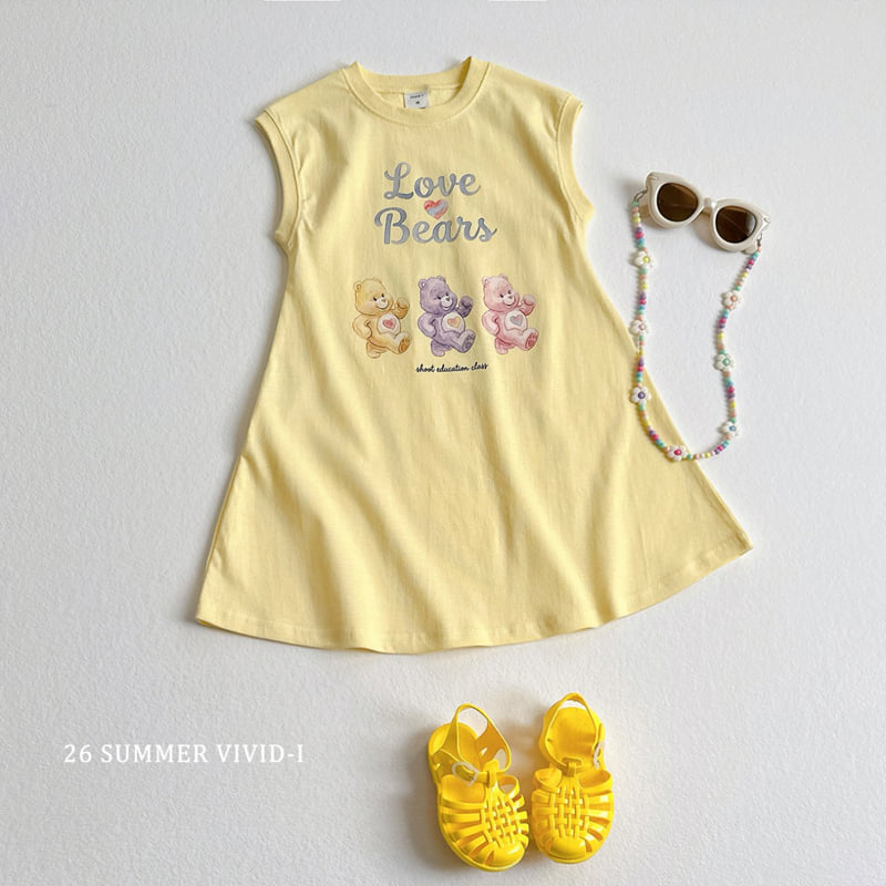 Vivid I - Korean Children Fashion - #littlefashionista - Painted Bear Long One-piece - 10