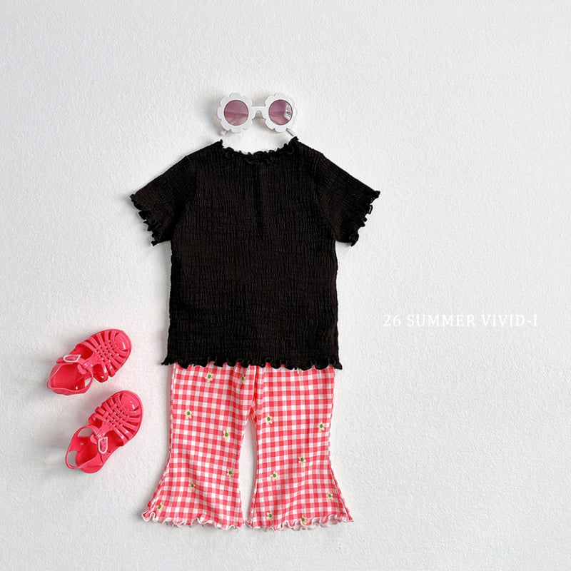 Vivid I - Korean Children Fashion - #littlefashionista - Pattern Flared Cropped Pants - 8