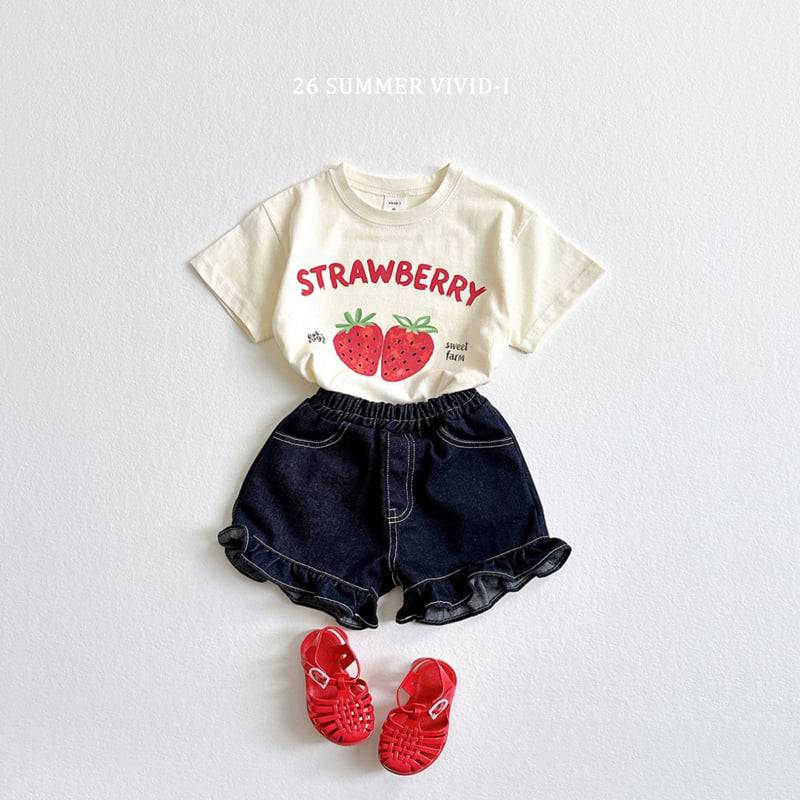 Vivid I - Korean Children Fashion - #littlefashionista - Frill Non-Fade Denim Shorts - 11