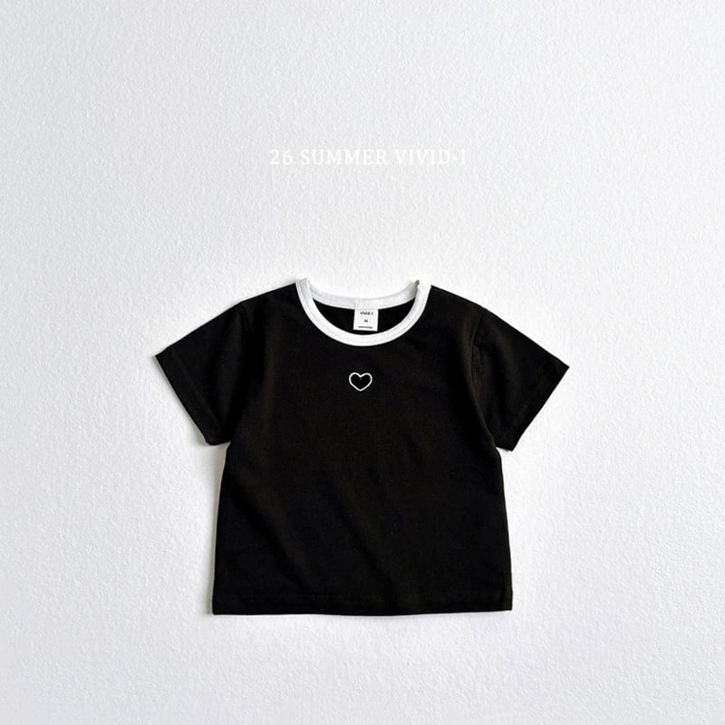Vivid I - Korean Children Fashion - #Kfashion4kids - Heart Punching Short Sleeve Tee - 4