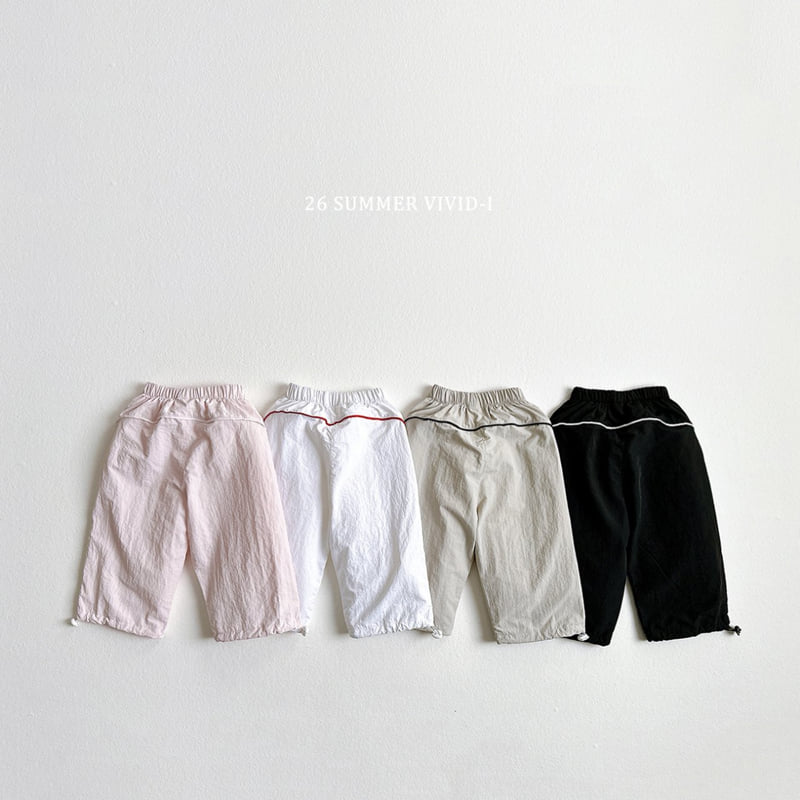 Vivid I - Korean Children Fashion - #littlefashionista - Nylon Line Track Pants - 3