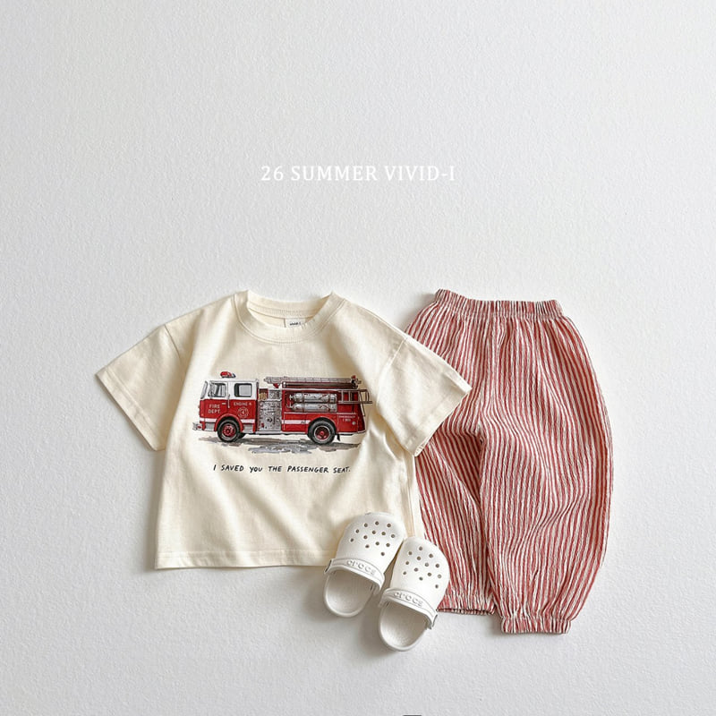 Vivid I - Korean Children Fashion - #littlefashionista - Vintage Car Short Sleeve Tee - 10