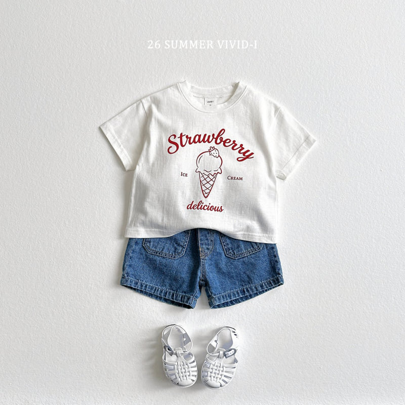 Vivid I - Korean Children Fashion - #littlefashionista - Ice Cream Short Sleeve Tee - 8