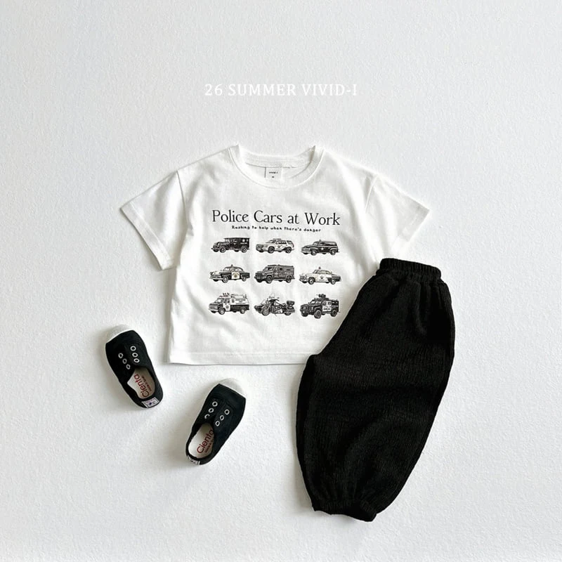 Vivid I - Korean Children Fashion - #littlefashionista - Mini Car Short Sleeve Tee - 7