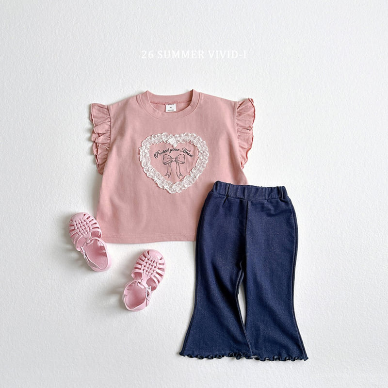 Vivid I - Korean Children Fashion - #littlefashionista - Summer Indigo Flared Cropped Pants - 9