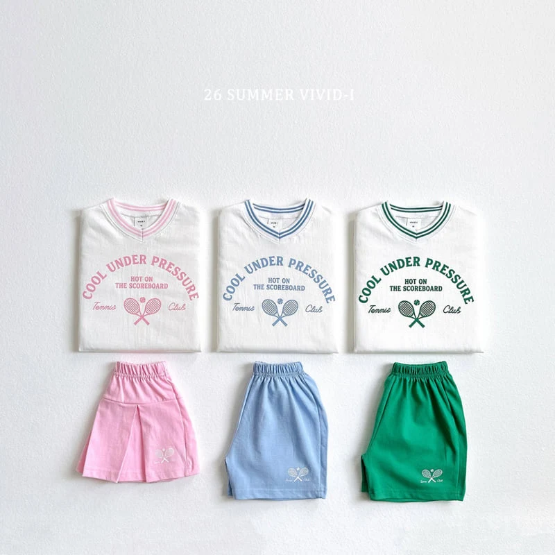 Vivid I - Korean Children Fashion - #littlefashionista - V-Neck Tennis Set - 3