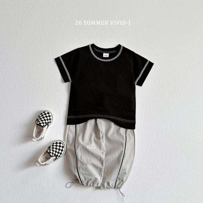 Vivid I - Korean Children Fashion - #littlefashionista - Silket Rib Short Sleeve Tee - 12