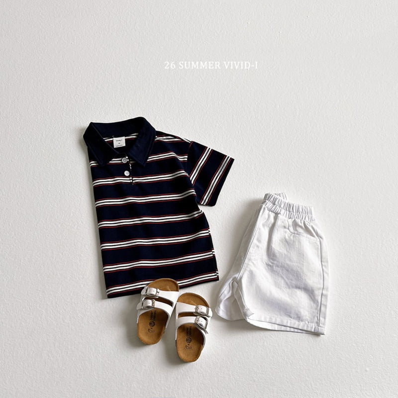 Vivid I - Korean Children Fashion - #littlefashionista - Stitch Cotton Shorts - 10