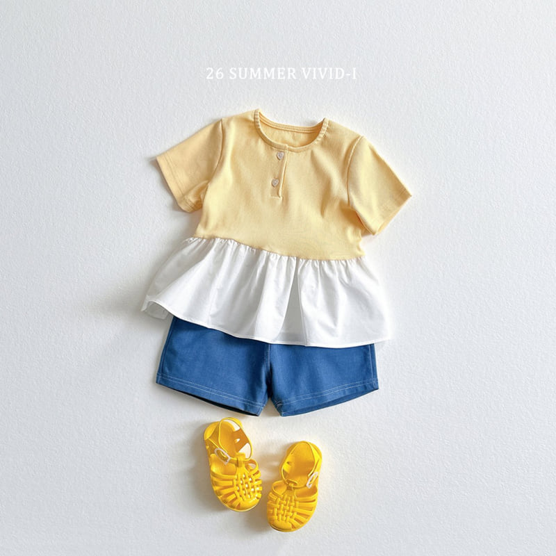 Vivid I - Korean Children Fashion - #littlefashionista - Spandex Denim Shorts - 9