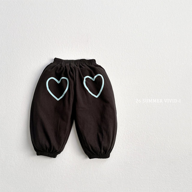 Vivid I - Korean Children Fashion - #littlefashionista - Heart Jogger Pants - 7