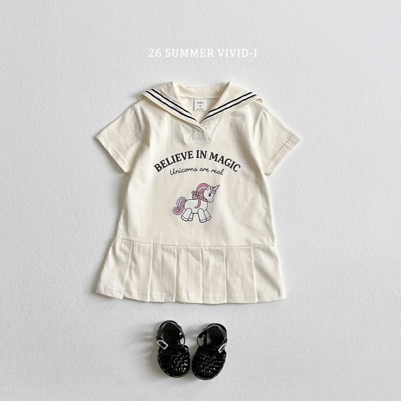 Vivid I - Korean Children Fashion - #Kfashion4kids - Unicorn Sailor One-piece - 4