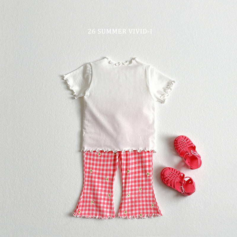 Vivid I - Korean Children Fashion - #magicofchildhood - Pattern Flared Cropped Pants - 9