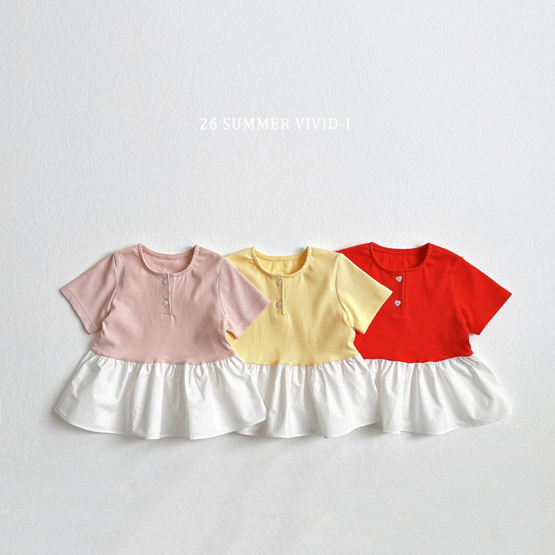 Vivid I - Korean Children Fashion - #magicofchildhood - Mini Ribbed One-piece Tee - 3
