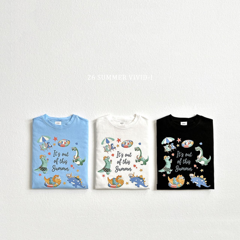 Vivid I - Korean Children Fashion - #magicofchildhood - Vacation Dinosaur Short Sleeve Tee