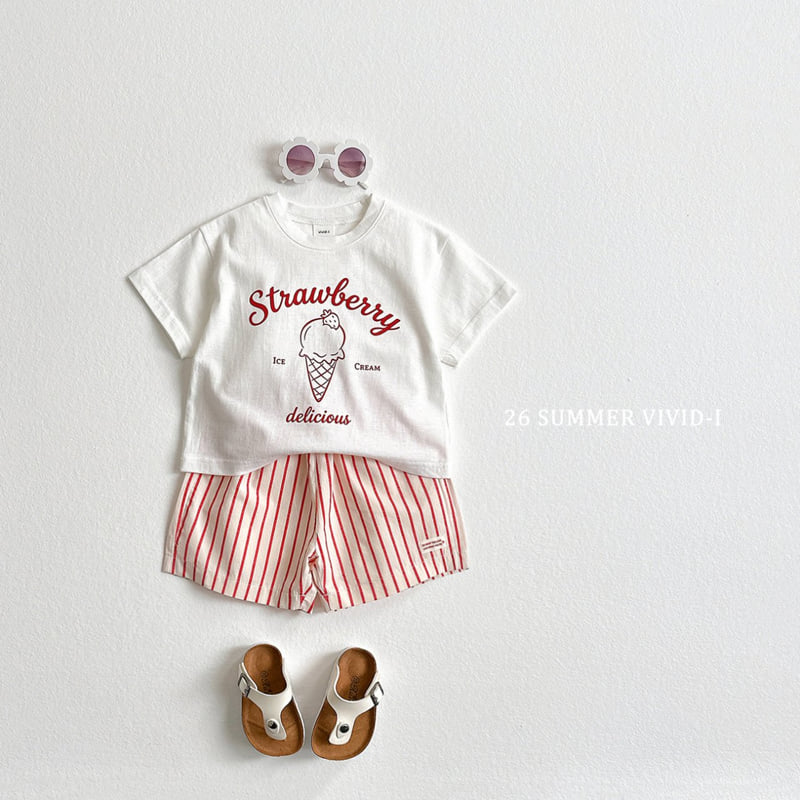 Vivid I - Korean Children Fashion - #magicofchildhood - Ice Cream Short Sleeve Tee - 9