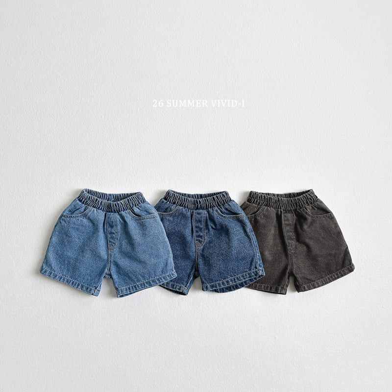 Vivid I - Korean Children Fashion - #littlefashionista - Basic Denim Shorts - 4