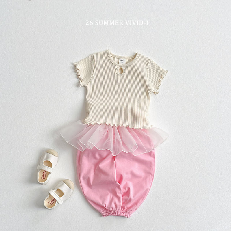 Vivid I - Korean Children Fashion - #magicofchildhood - Summer Frill Chiffon Jogger Pants - 8