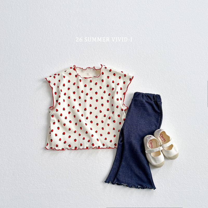 Vivid I - Korean Children Fashion - #magicofchildhood - Summer Indigo Flared Cropped Pants - 10