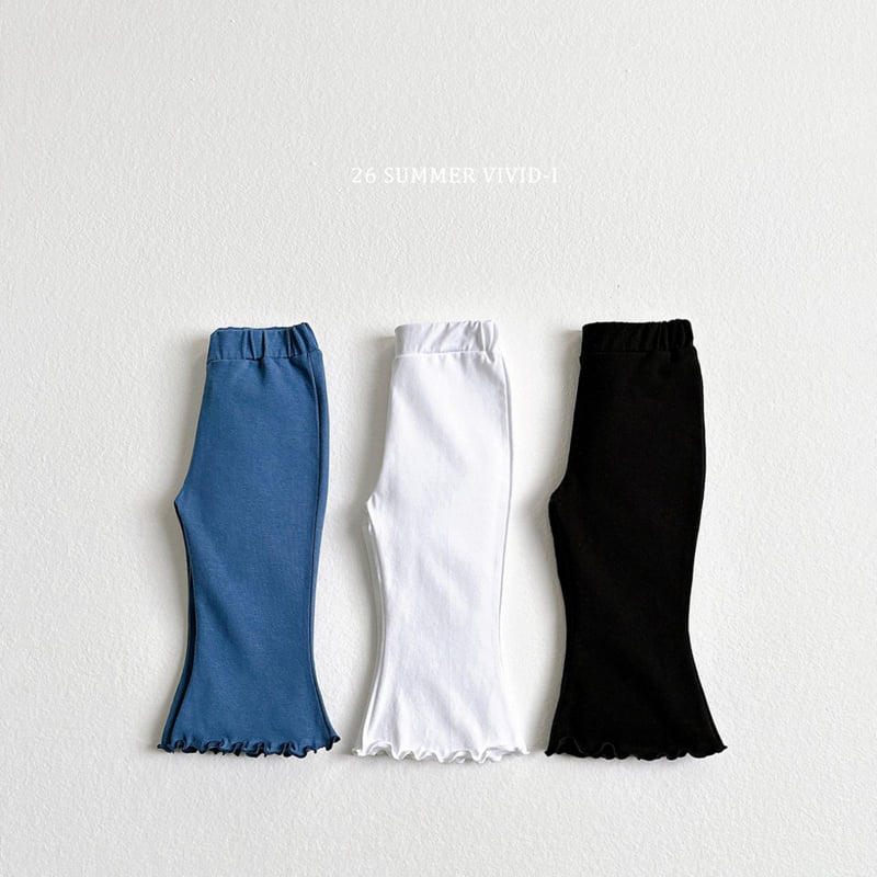 Vivid I - Korean Children Fashion - #magicofchildhood - Spandex Frill Cropped Pants