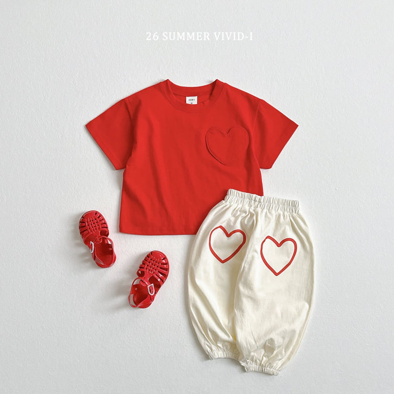 Vivid I - Korean Children Fashion - #magicofchildhood - Heart Jogger Pants - 8