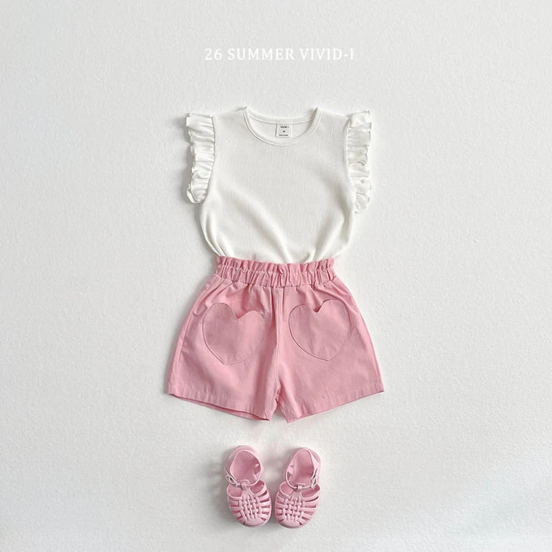 Vivid I - Korean Children Fashion - #minifashionista - Heart Pocket Shorts - 7