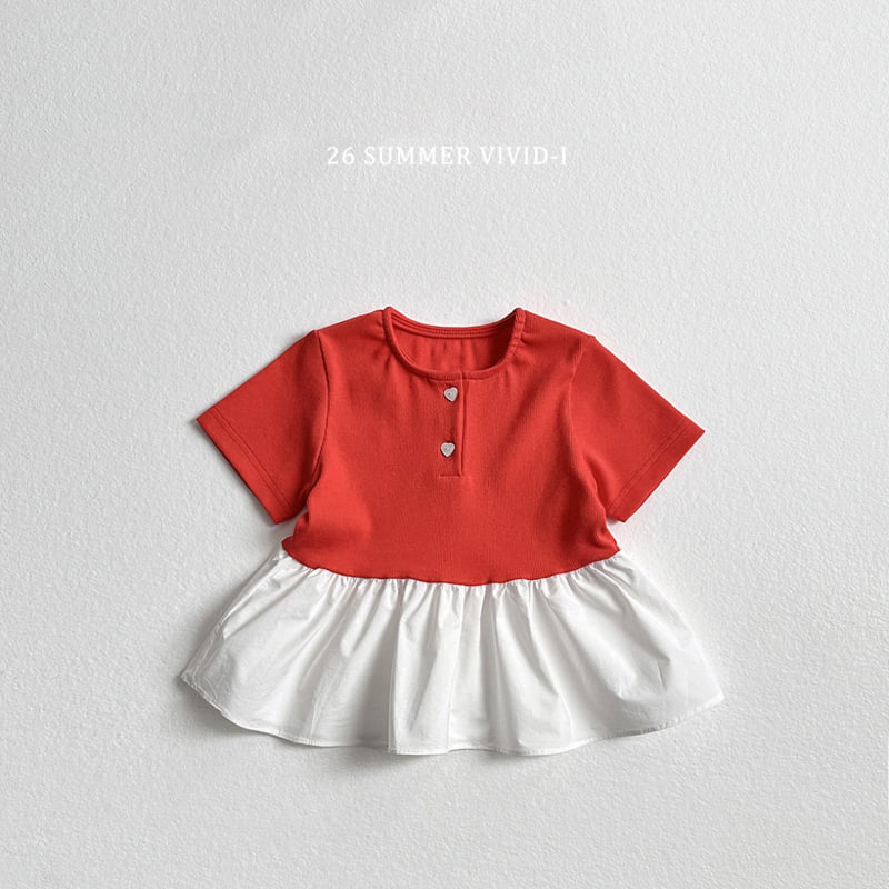 Vivid I - Korean Children Fashion - #magicofchildhood - Mini Ribbed One-piece Tee - 4