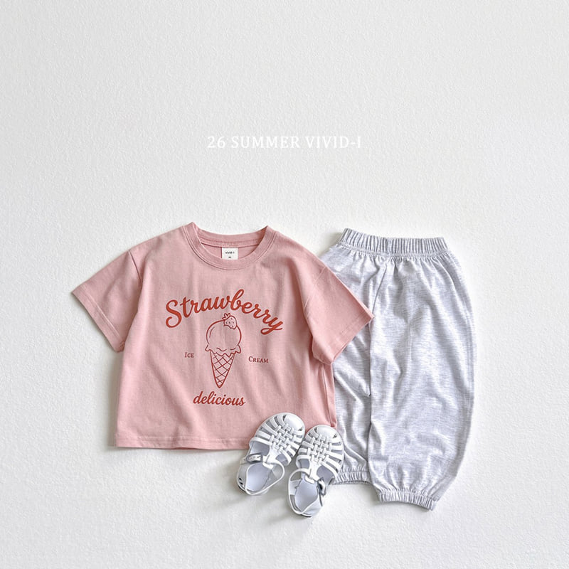Vivid I - Korean Children Fashion - #minifashionista - Ice Cream Short Sleeve Tee - 10