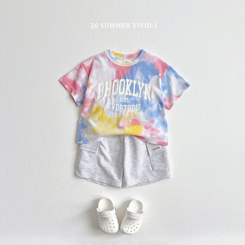 Vivid I - Korean Children Fashion - #minifashionista - Tie-Dye Print Set - 8