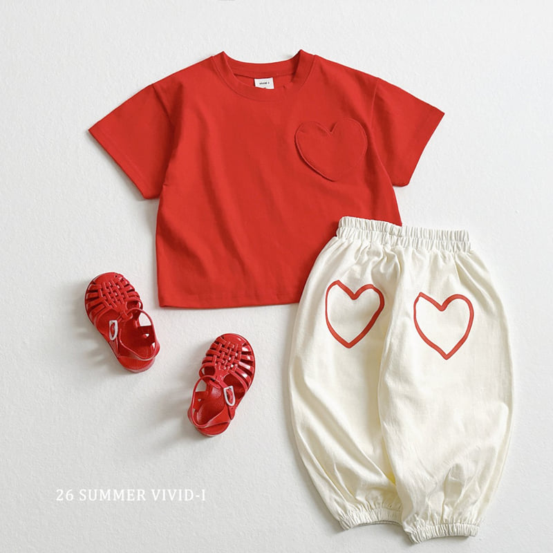 Vivid I - Korean Children Fashion - #minifashionista - Heart Jogger Pants - 9