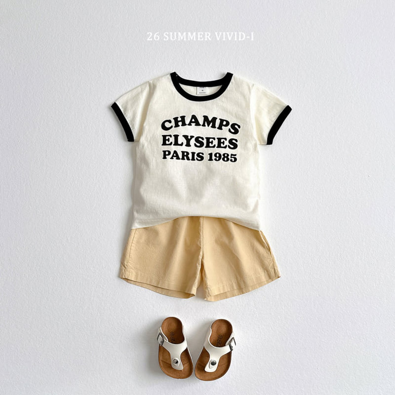 Vivid I - Korean Children Fashion - #prettylittlegirls - Champs Ribbed Short Sleeve Tee - 12