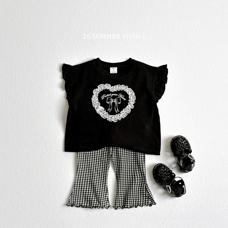 Vivid I - Korean Children Fashion - #prettylittlegirls - Pattern Flared Cropped Pants - 11