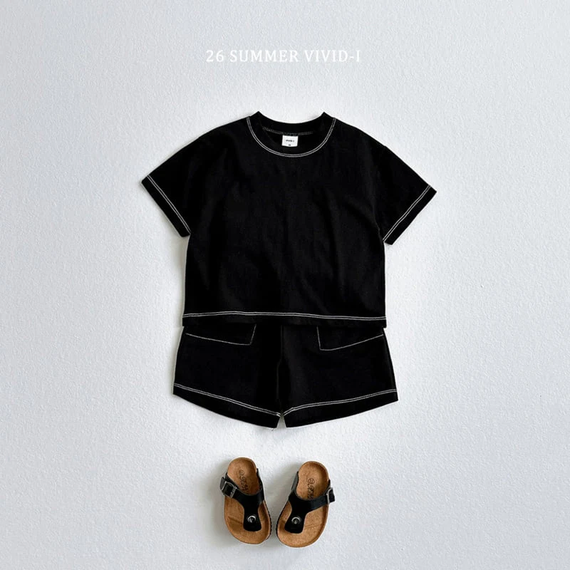 Vivid I - Korean Children Fashion - #prettylittlegirls - Sweat Stitch Shorts - 12