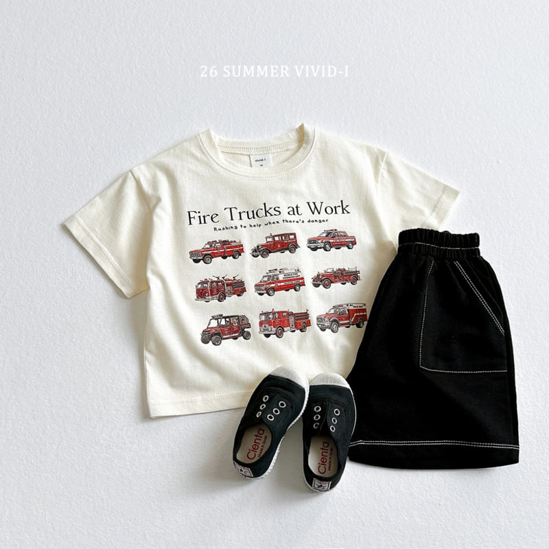 Vivid I - Korean Children Fashion - #prettylittlegirls - Mini Car Short Sleeve Tee - 10