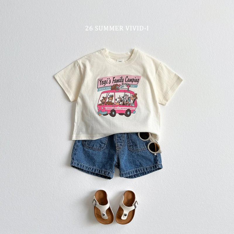 Vivid I - Korean Children Fashion - #prettylittlegirls - Vintage Camping Short Sleeve Tee - 11