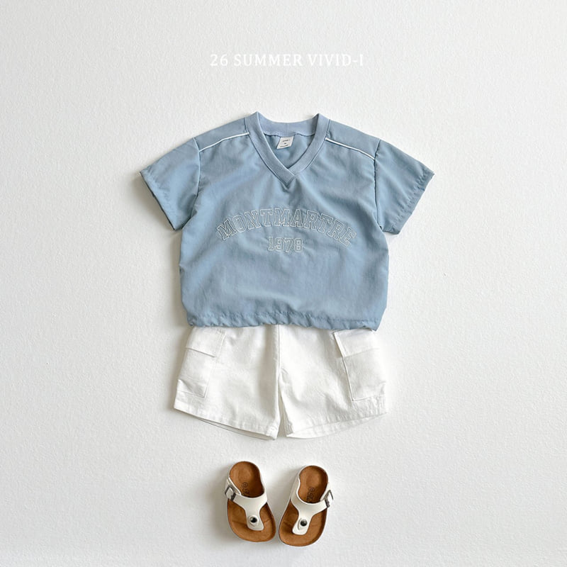 Vivid I - Korean Children Fashion - #prettylittlegirls - Nylon Track Short Sleeve Tee - 8
