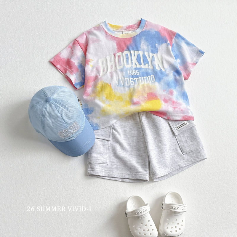 Vivid I - Korean Children Fashion - #prettylittlegirls - Tie-Dye Print Set - 9