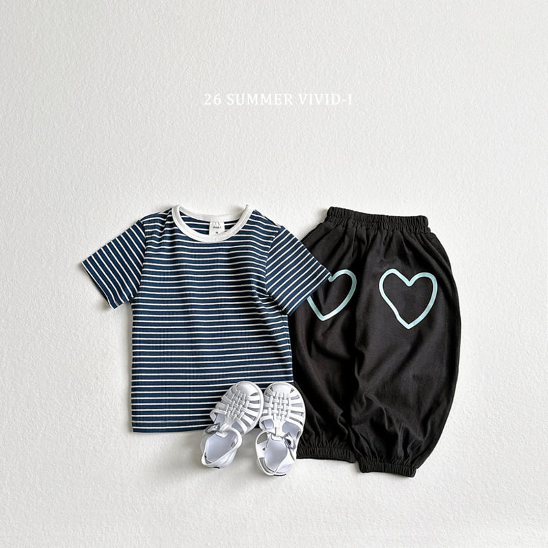 Vivid I - Korean Children Fashion - #prettylittlegirls - Heart Jogger Pants - 10
