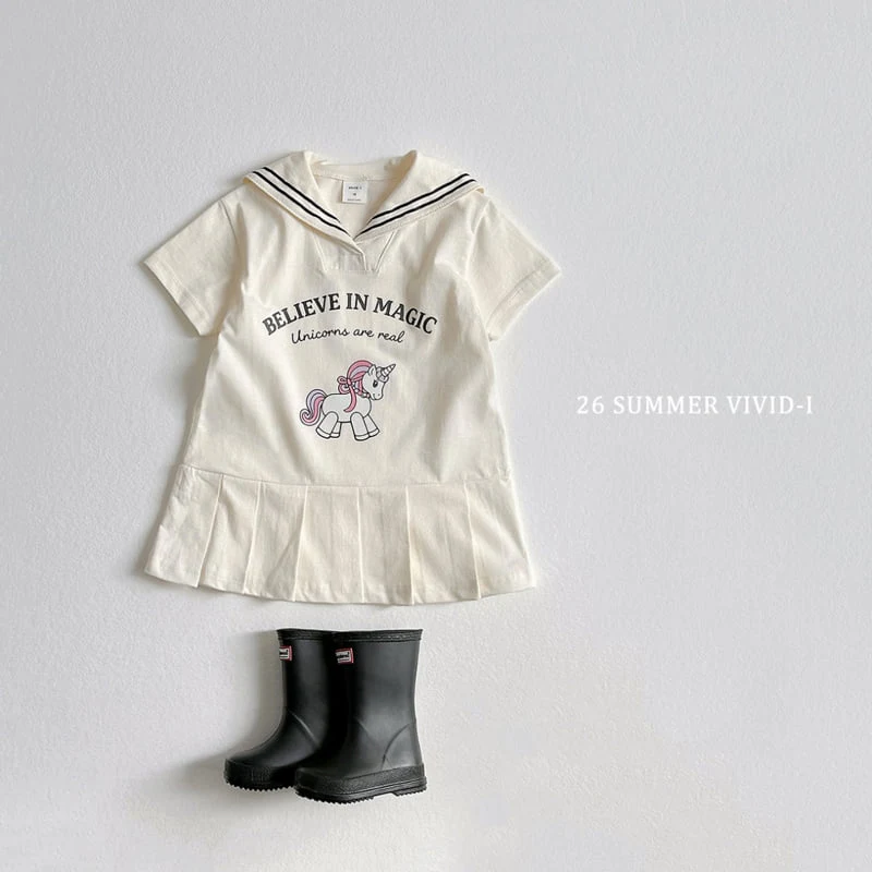 Vivid I - Korean Children Fashion - #prettylittlegirls - Unicorn Sailor One-piece - 7