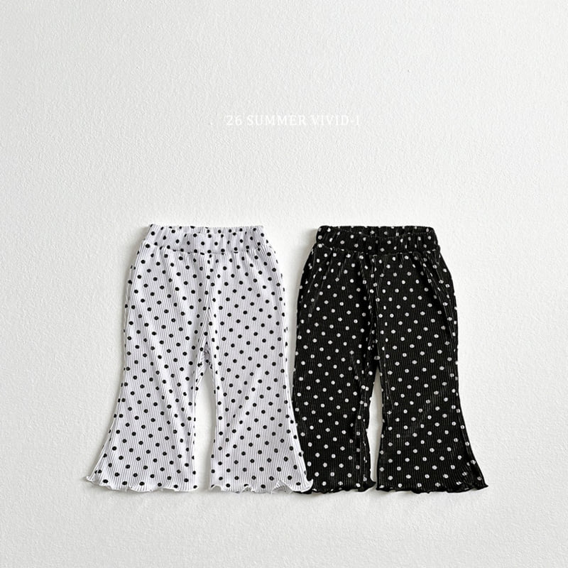 Vivid I - Korean Children Fashion - #toddlerclothing - Color Pleated Flared Cropped Pants - 4
