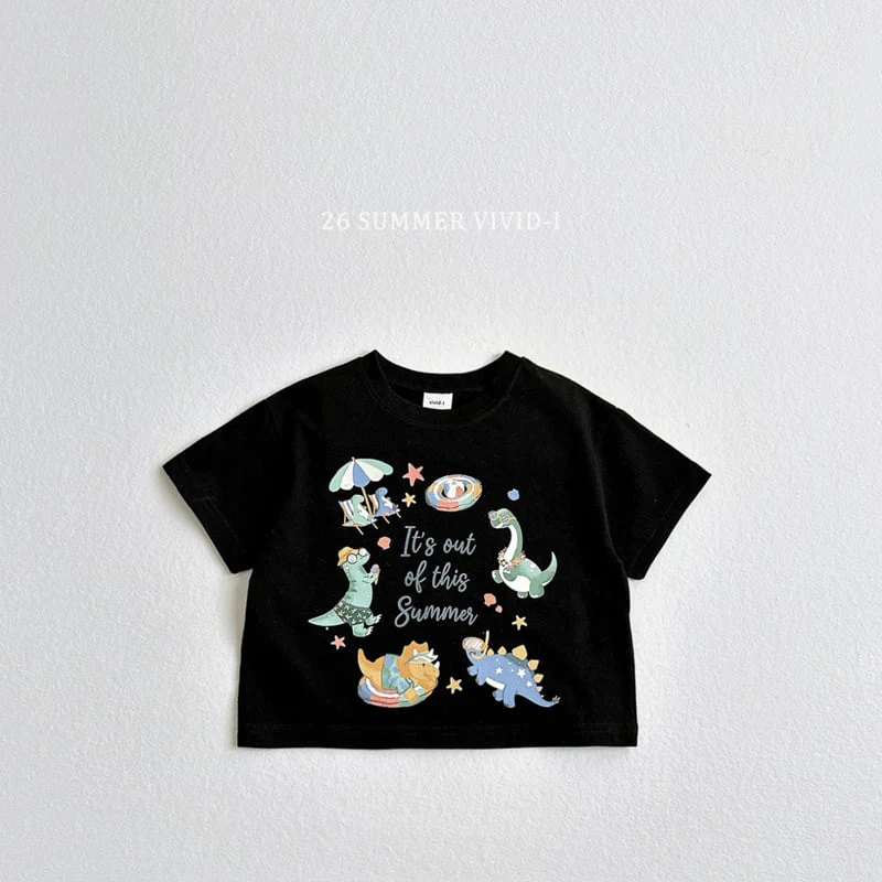 Vivid I - Korean Children Fashion - #stylishchildhood - Vacation Dinosaur Short Sleeve Tee - 6