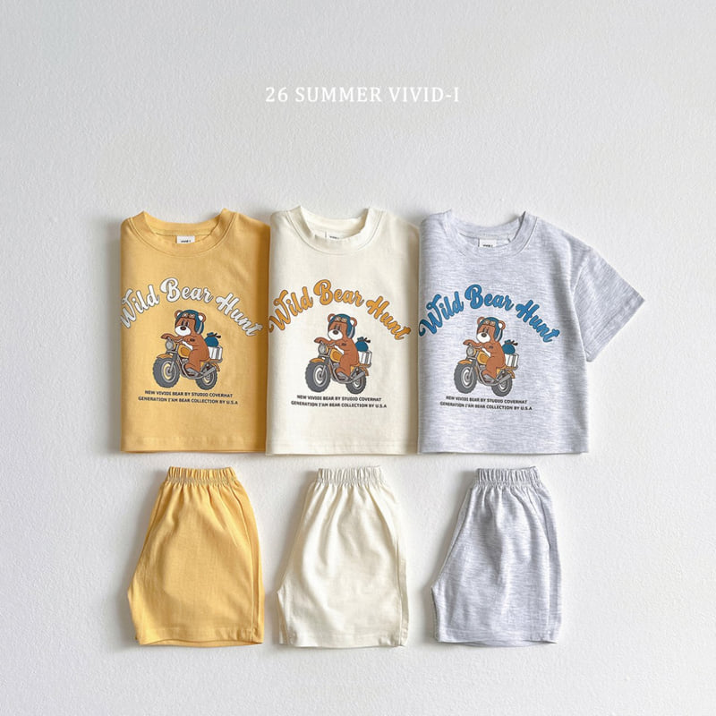 Vivid I - Korean Children Fashion - #stylishchildhood - Bike Bear Set