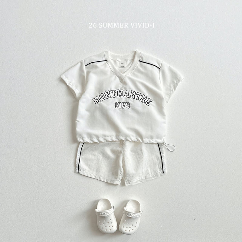 Vivid I - Korean Children Fashion - #stylishchildhood - Nylon Track Short Sleeve Tee - 11