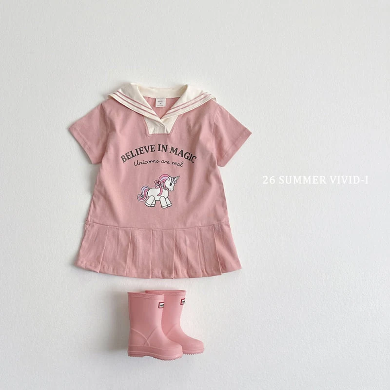 Vivid I - Korean Children Fashion - #stylishchildhood - Unicorn Sailor One-piece - 10