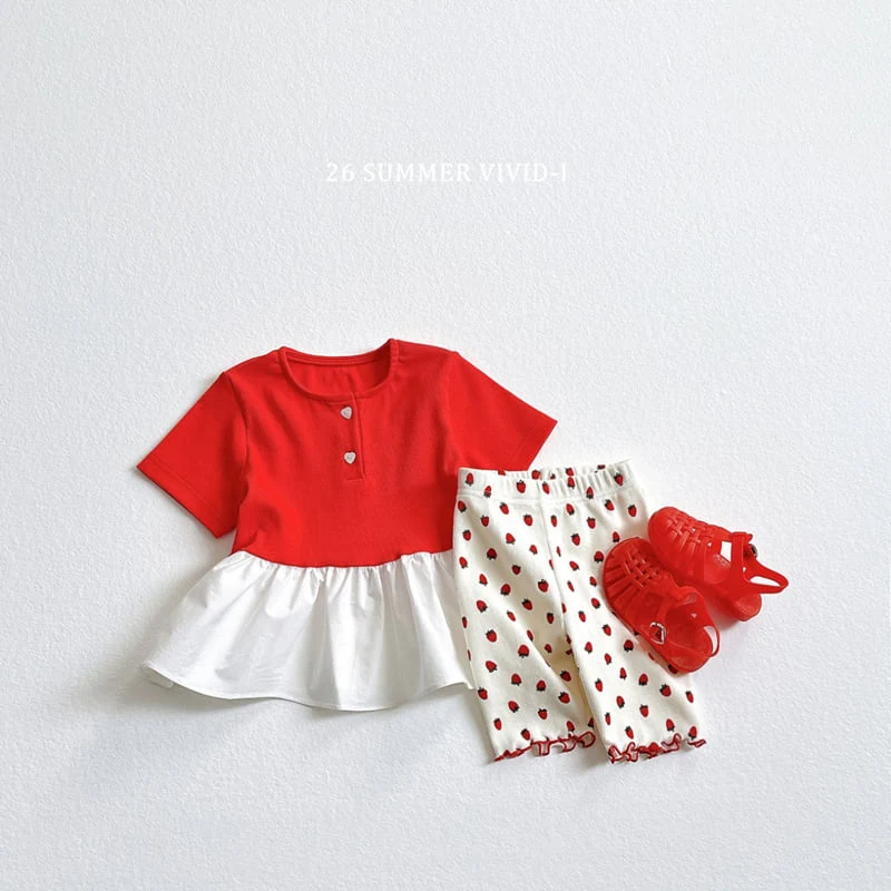 Vivid I - Korean Children Fashion - #todddlerfashion - Mini Ribbed One-piece Tee - 6