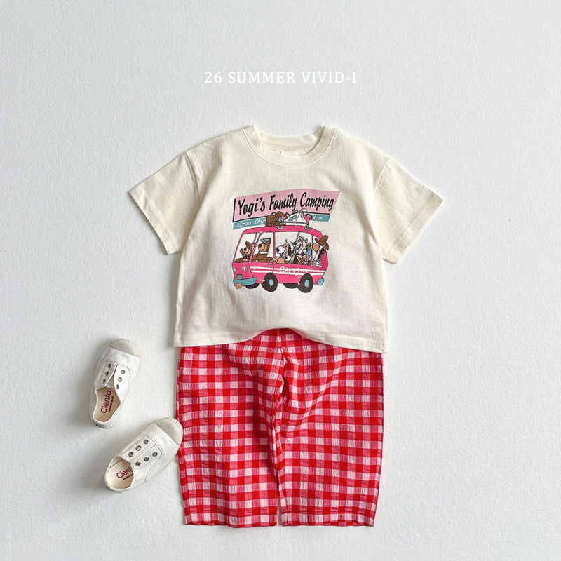 Vivid I - Korean Children Fashion - #todddlerfashion - Vintage Camping Short Sleeve Tee - 12