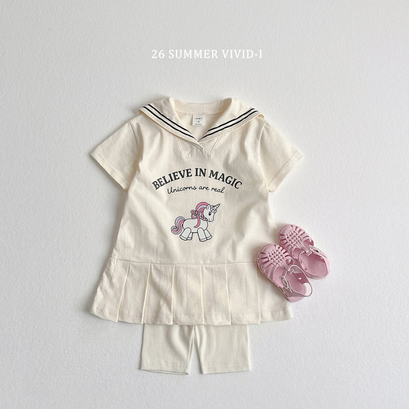 Vivid I - Korean Children Fashion - #todddlerfashion - Unicorn Sailor One-piece - 8