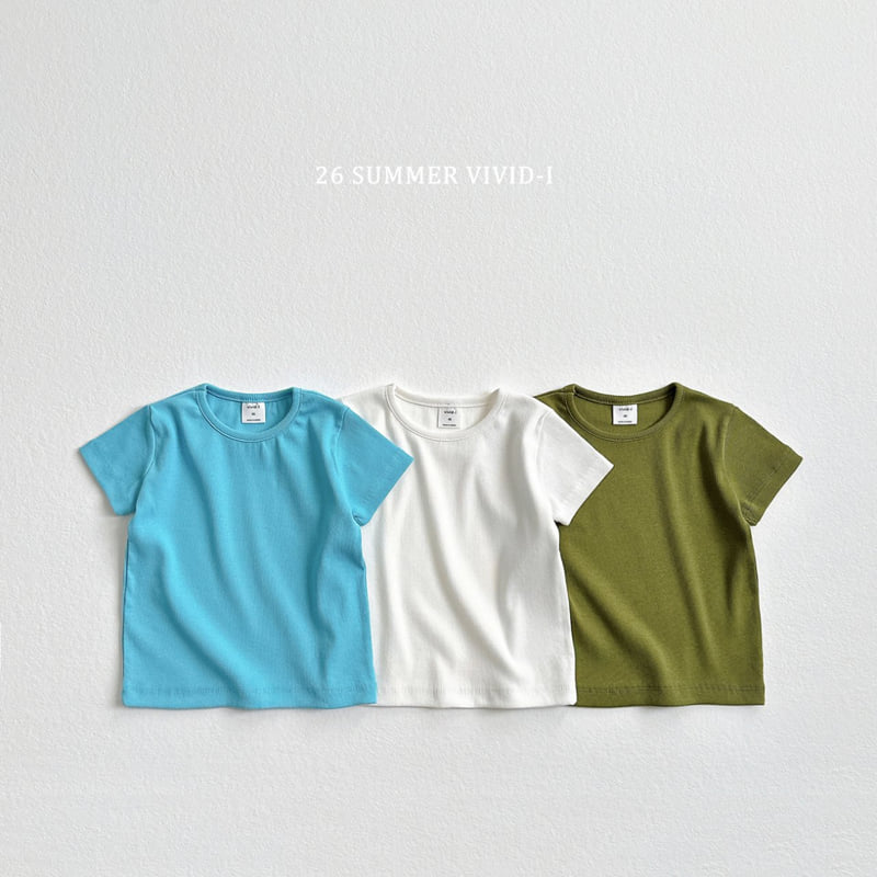 Vivid I - Korean Children Fashion - #toddlerclothing - Pastel Ribbed Tee